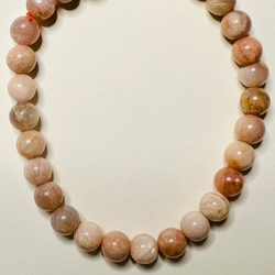 Petite Moonstone Stretch Bead Crystal Bracelet