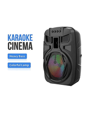 Outdoor Portable Bluetooth Party Speaker with Mic, Black