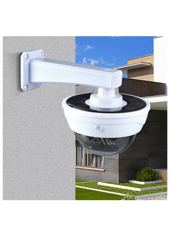 Solar Simulation Monitoring Outdoor Waterproof Light, White/Black