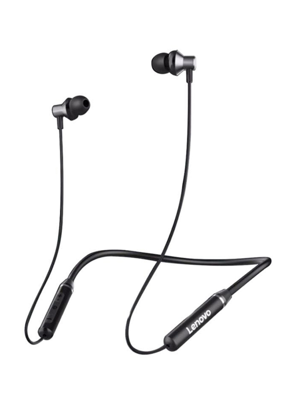 Lenovo Bluetooth In-Ear Neckband Earbuds, Black