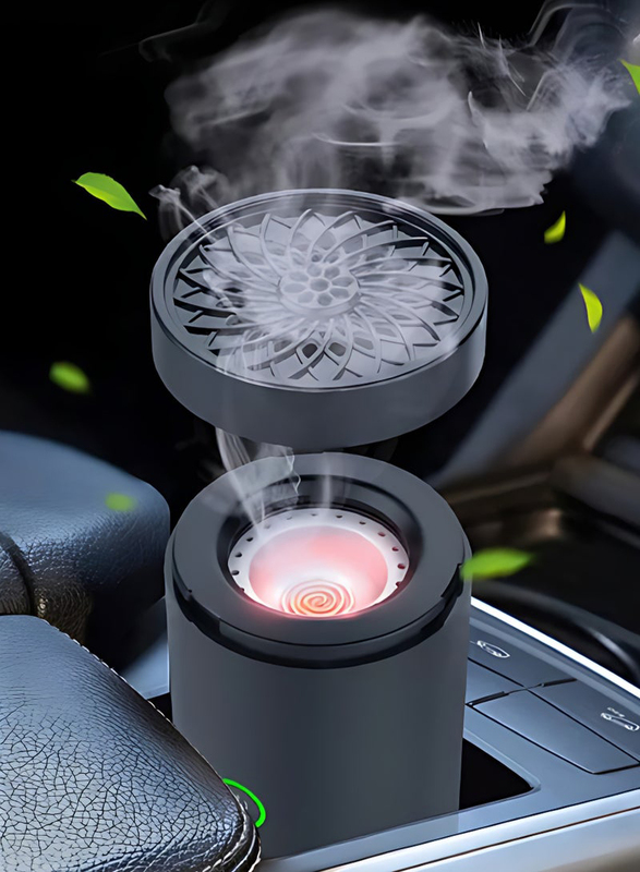 Car USB Type-C Power Rechargeable Incense Burner Upgraded Version, Black