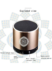 Quran Portable Bluetooth Speaker with Remote, Gold