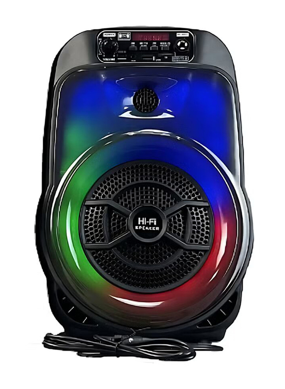 High Bass Portable Bluetooth Speaker with Mic, Black