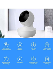 Calus HD Two-Way Audio Motion Detection Wireless Smart Wi-Fi Camera with Night Vision, Q93, White