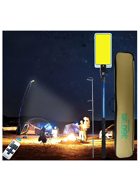 

Generic Camping Light COB Outdoor Lamp Fishing Light with Telescopic Rod Supper with Remote Control, Black/Yellow