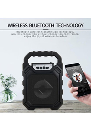 High Performance Sound Wireless Portable Bluetooth Speaker with Microphone, Black