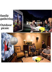 Phlght YG300 LCD Mini Projector, 1000 Lumens, Yellow/White