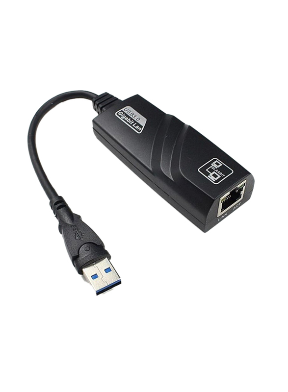 USB 3.0 Ethernet Adapter, Black