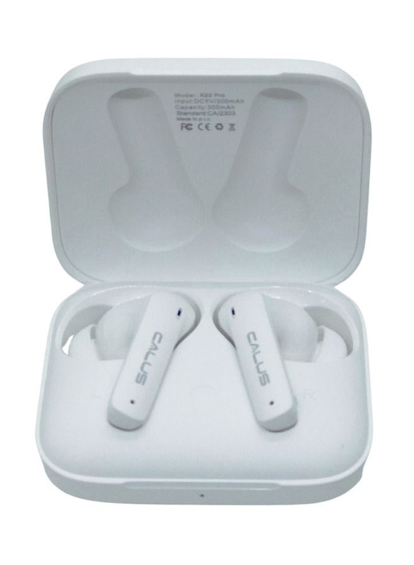 X20 Pro True Wireless In-Ear Earbuds with 20 Plus Hours Standby, White
