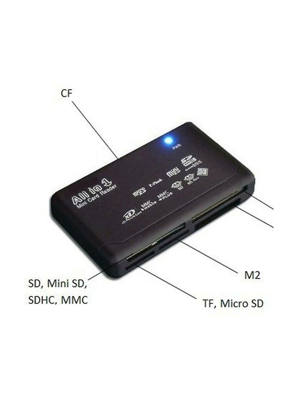 Card Reader All In One for Laptop and Computer, Black