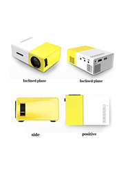 Phlght YG300 LCD Mini Projector, 1000 Lumens, Yellow/White