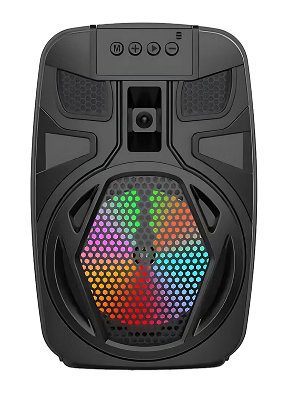 Outdoor Portable Bluetooth Party Speaker with Mic, Black