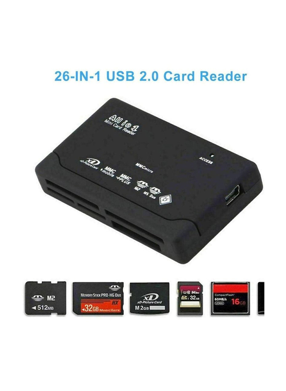 Card Reader All In One for Laptop and Computer, Black