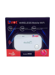 Bvot Connect-Pro M88 High Speed Wireless Mobile Wi-Fi, White