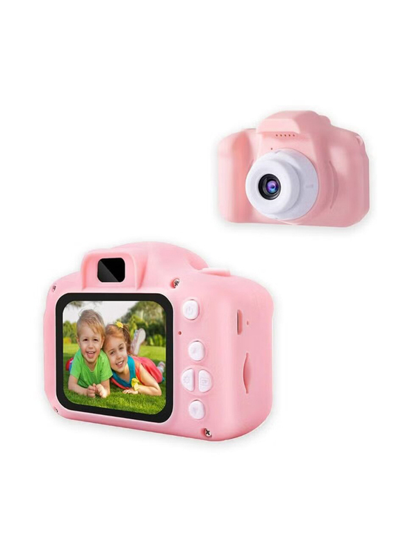 Children Mini Digital Camera with Built-in Rechargeable Li-ion Polymer Battery, Pink