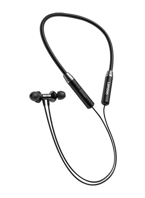 Lenovo Bluetooth In-Ear Neckband Earbuds, Black