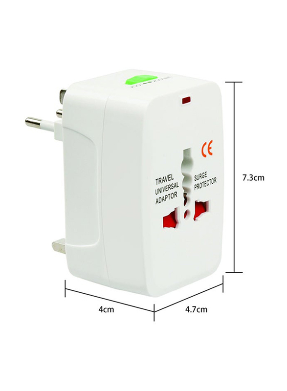 All-In-One International Adapter Plug, White