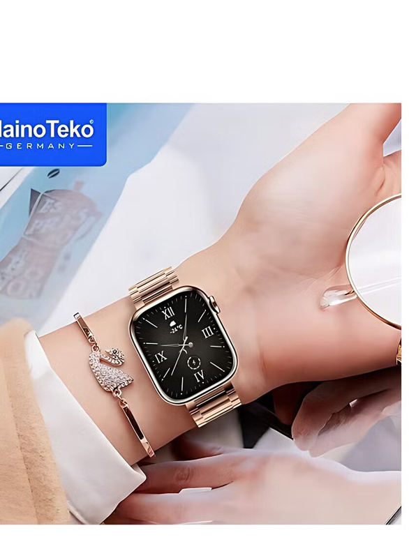 Haino Teko Germany G9 Mini Edition Ladies Smartwatch with Three Set Strap and Exotic Bracelet, Rose Gold/Gold