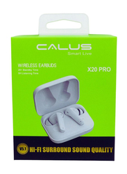 X20 Pro True Wireless In-Ear Earbuds with 20 Plus Hours Standby, White