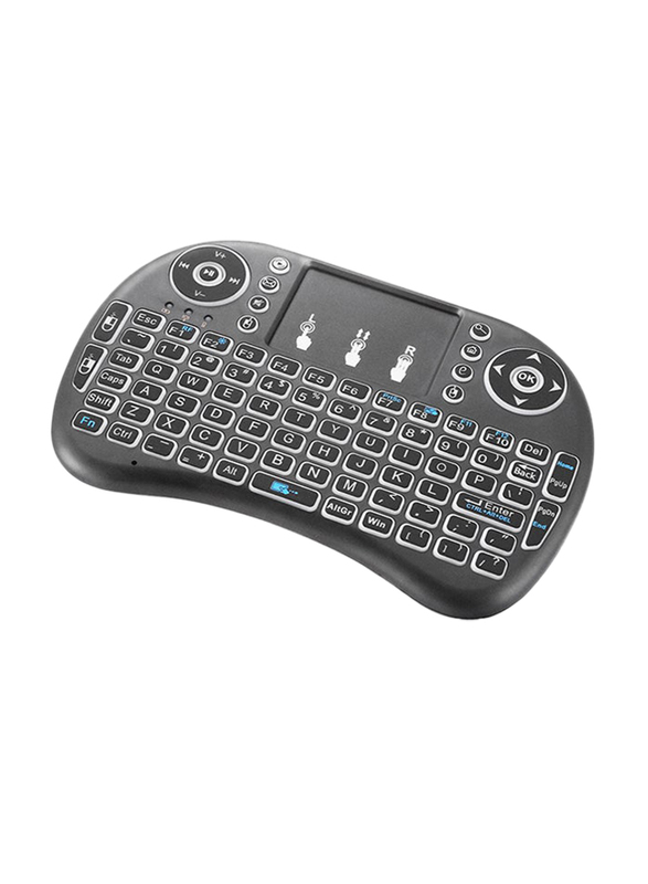 Viboton I8 Wireless English RC-keyboard with Touchpad, Black