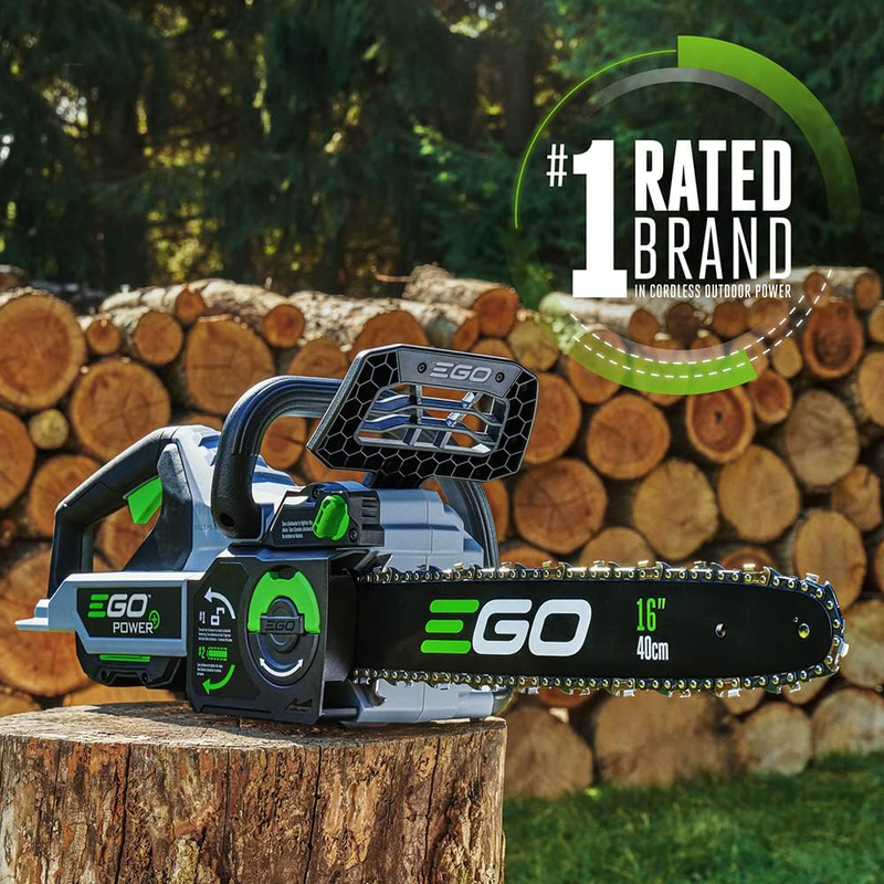 Ego Power+ 16-inch Lithium-Ion Cordless Chain Saw, CS1610, Black/Grey