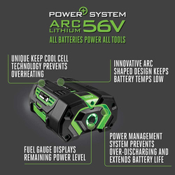 Ego Power+ Lithium-Ion Standard Charger, BA2800T, Black/Green