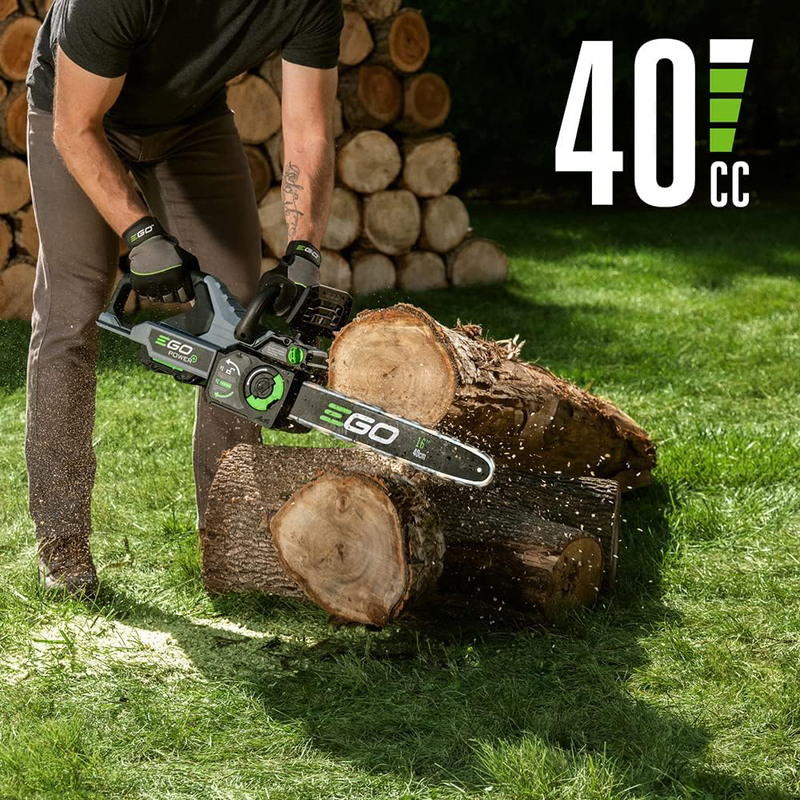 Ego Power+ 16-inch Lithium-Ion Cordless Chain Saw, CS1610, Black/Grey