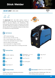 Blue Arc Welding Machine, ARC200, Blue/Black