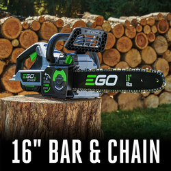 Ego Power+ 16-inch Lithium-Ion Cordless Chain Saw, CS1610, Black/Grey