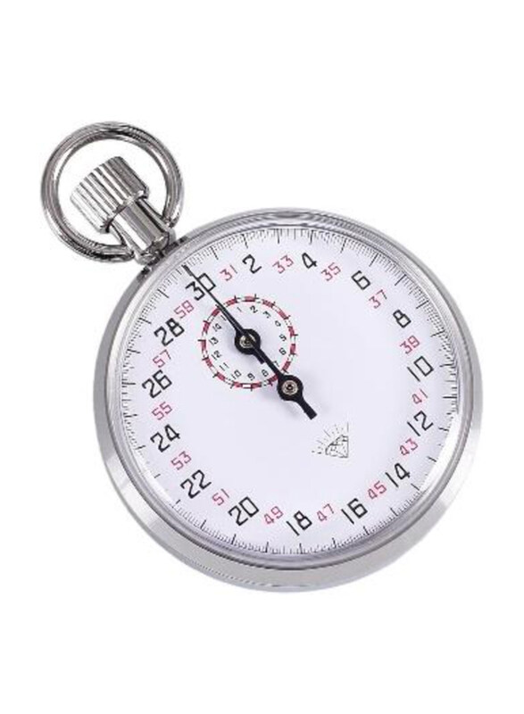 

Generic Stop Watch Analogue 1/10Sec, Silver/White