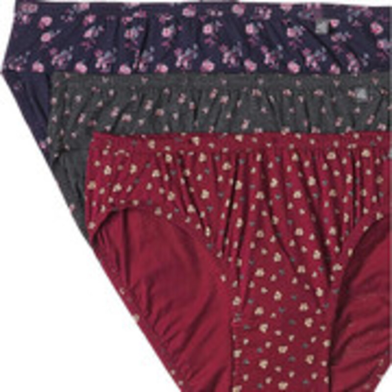 Jockey Women's Pack Of 3 Panties, Color: Dark Print Assorted, Size: L