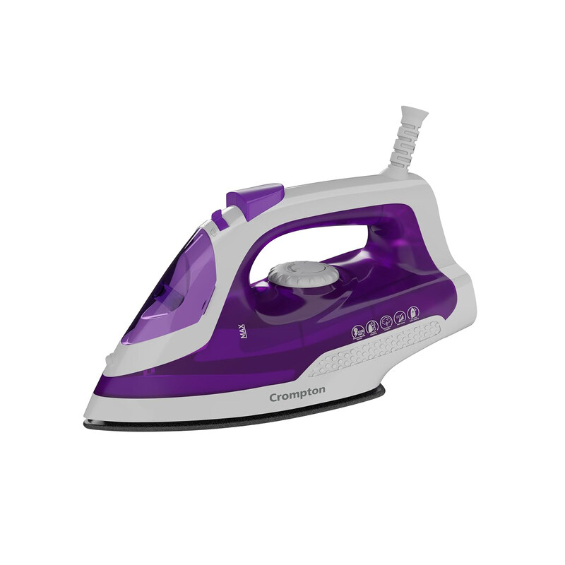 

Crompton 200ml Water Tank Fabrimagic Plus Steam Iron with Upto 13g /min Steam Output and Teflon Coating Soleplate, 1250W, Purple