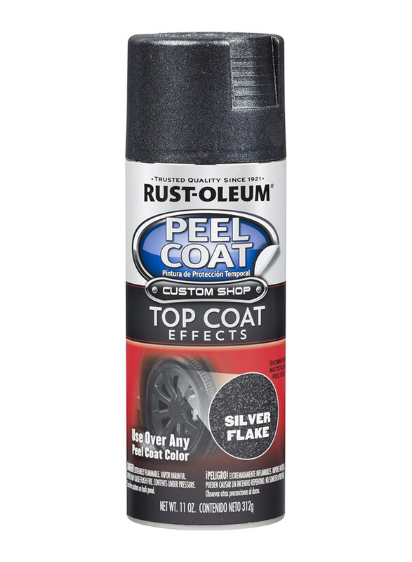 

Rust-oleum Peel Coat Top Coat Spray Paint, 10oz, Metallic Silver Flake