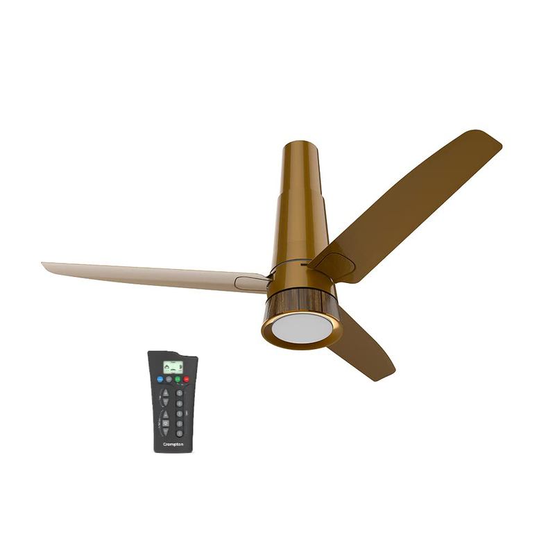 Crompton Light Dimming Feature Energion Roverr Smart iOT Enabled 1200mm BLDC Ceiling Fan with Remote Control, CFENROVSM48PWT5S, Shimmer Brown