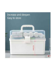 3-Tier Emergency Medical Kit, White