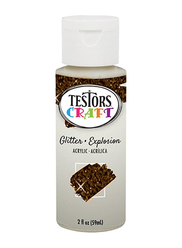 

Testors Craft Acrylic Paint, 6 Pack, Glitter Burst Gold Rush