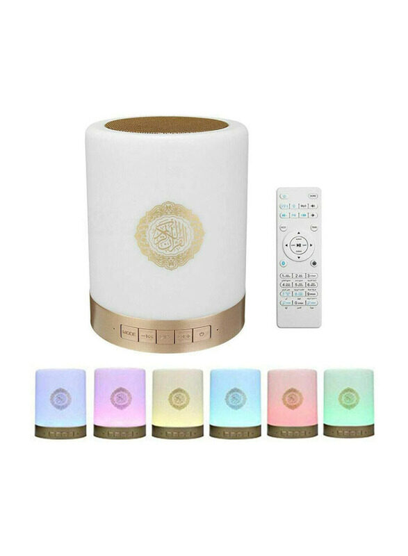 

Equantu Quran Smart Touch LED Lamp RGB Bluetooth Speaker, White