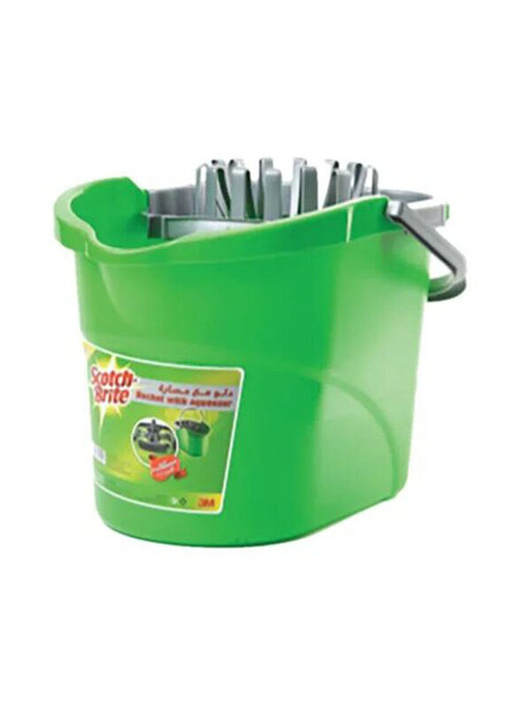 

3M Scotch Brite Bucket with Squeezer, Green/Grey