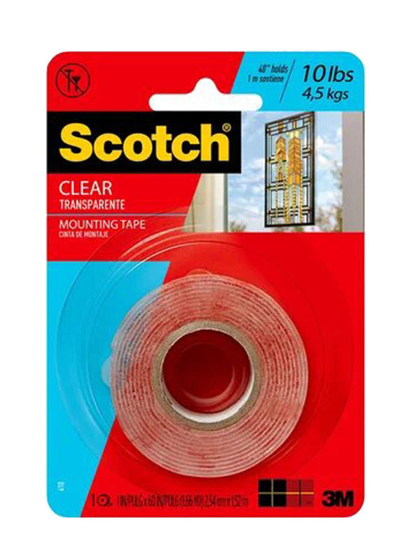 3M Scotch Mounting Adhesive Tape, Clear