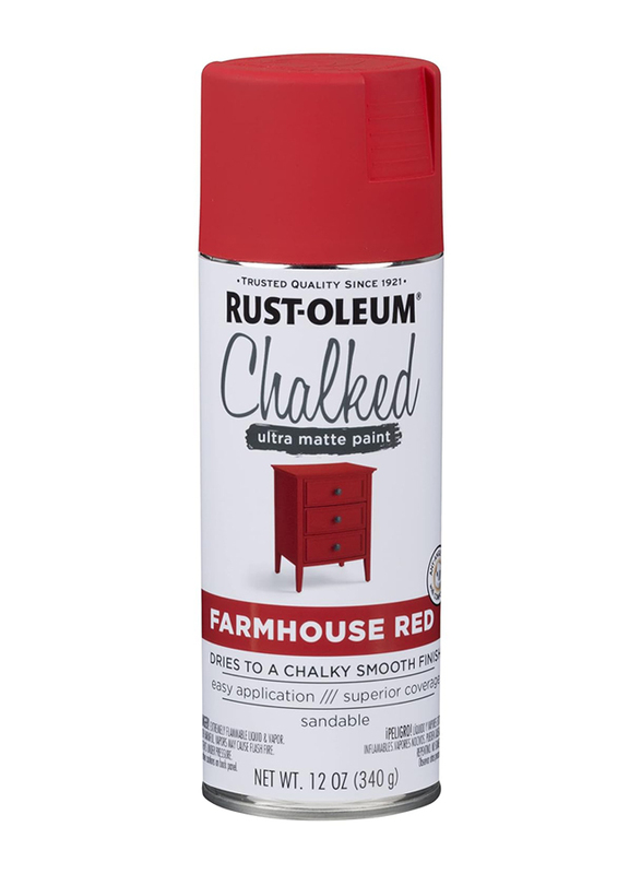 

Rust-oleum Chalked Ultra Matte Spray Paint, 6 x 12oz, Farmhouse Red