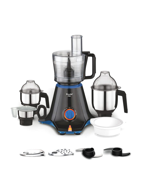 

Preethi Zion Mixer Grinder with 4 Jars, 750W, MG-227, Black