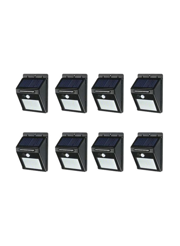 EW 8-Piece Night Sensor Light, Black/White