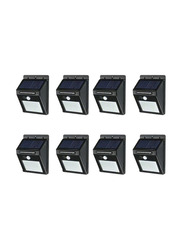 EW 8-Piece Night Sensor Light, Black/White