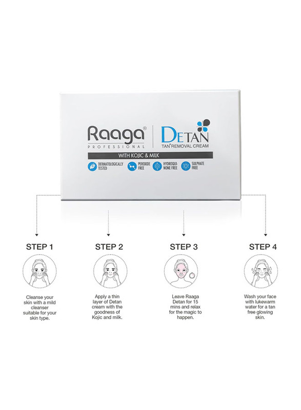 Raaga Professional De-Tan Tan Removal Cream, 6 x 12gm