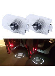 LED Car Door Welcome Logo Car Brand 3D Shadow Light For Toyota, White