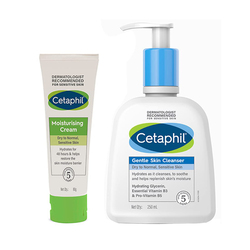 Cetaphil Moisturising Cream and Gentle Skin Cleanser Set, 2 Pieces