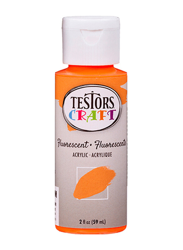 

Testors Craft Acrylic Paint, 6 Pack, Fluorescent Orange