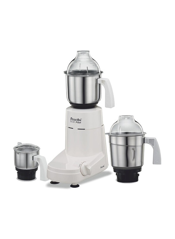 

Preethi Eco Plus Mixer Grinder with 3 Jars, 550W, MG-138, White