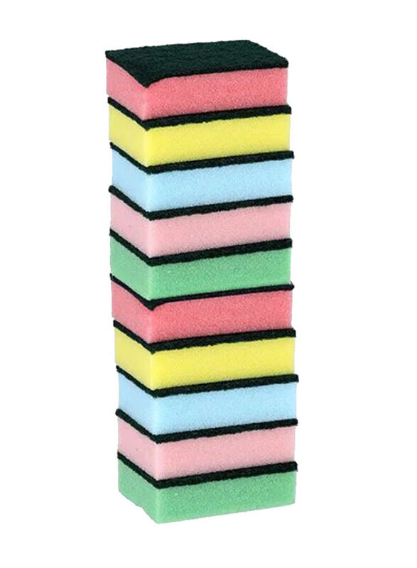 

Delcasa Cleaning Sponge, 10 Pieces, Multicolour