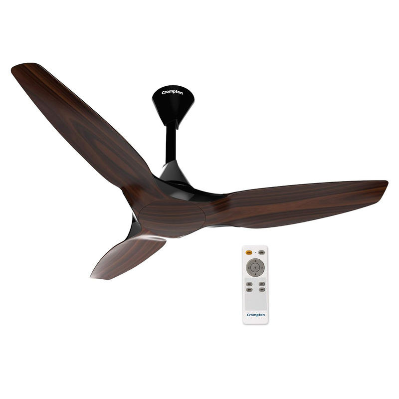 Crompton 48-Inch Silent Pro Enso 1225 mm ActivBLDC Remote Controlled Ceiling Fan, CFSPENS48CWD, Brown